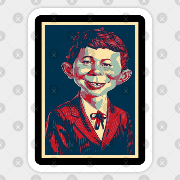 Pop Art Alfred E. Neuman Sticker by MuraiKacerStore